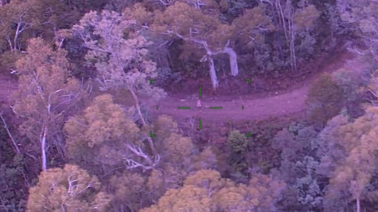 AirWing located Lillian on a dirt road in the Mitta Mitta bushland. Picture: Victoria Police