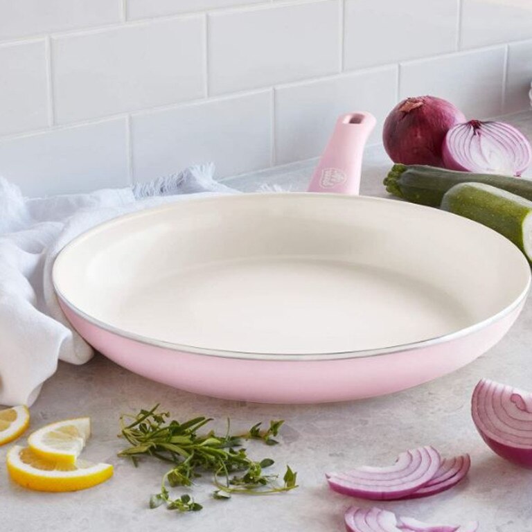 GreenLife frying pan in pink will make you want to cook with it.