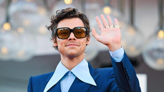 British singer/actor Harry Styles arrives for the screening of Don’t Worry Darling at the 79th Venice International Film Festival. Picture: AFP