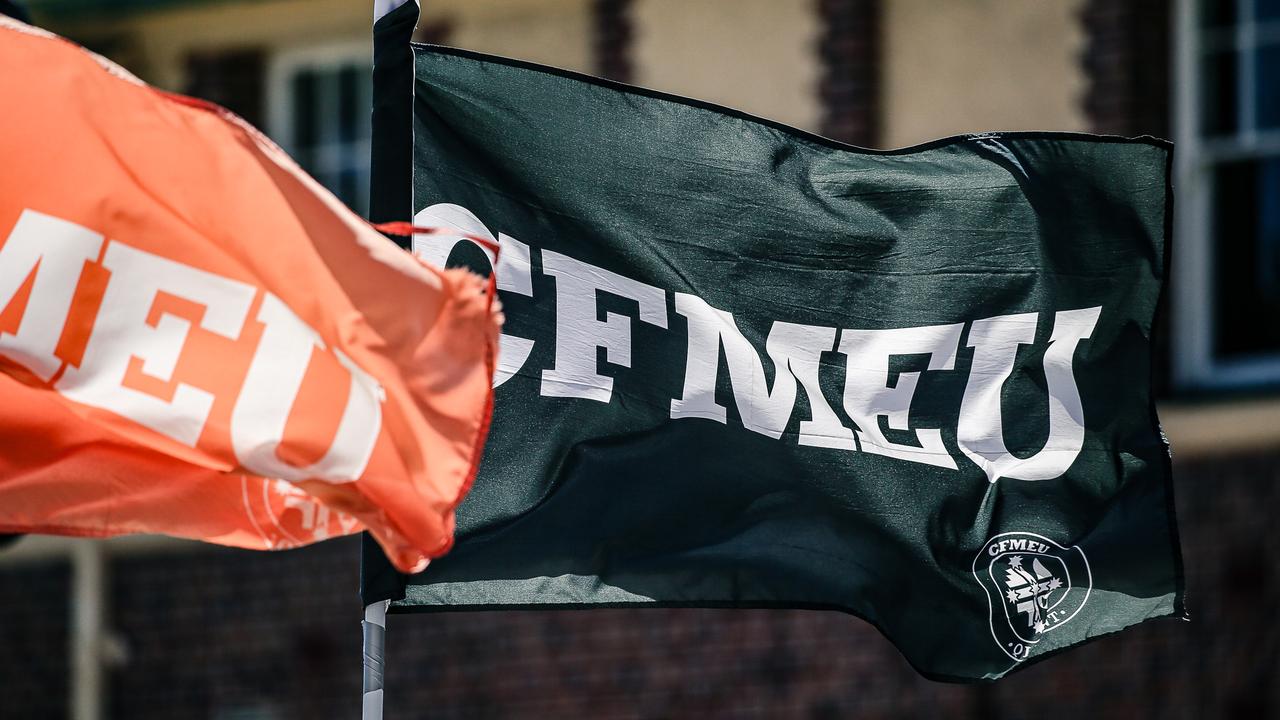 Labor has backed a Fair Work Commission application to place six CFMEU divisions into administration. Picture: Glenn Campbell/NcaNewsWire