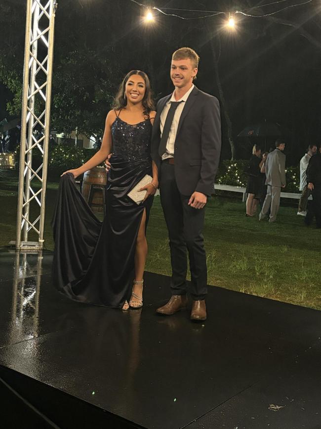 Kiarna Smith and Will Hodgson arrive at the formal.