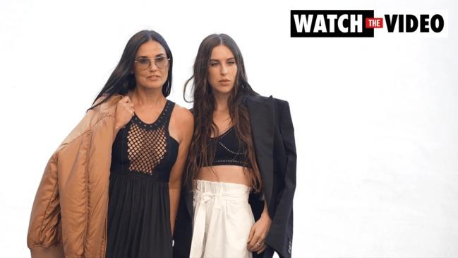 Demi Moore stuns in plunging black jumpsuit for fashion week