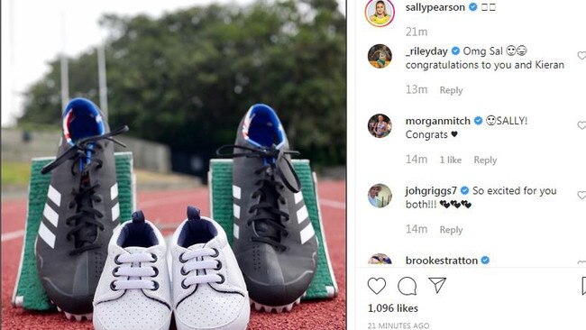 Sally Pearson’s cryptic pregnancy announcement. Picture: Instagram