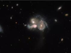 Hubble Telescope captures rare galactic collision