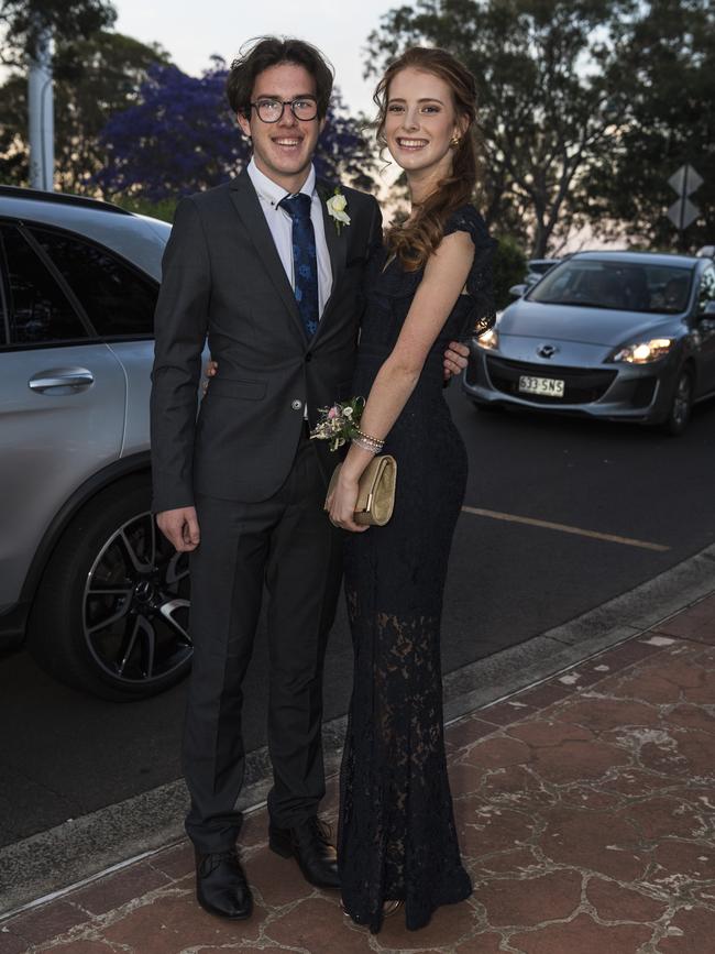 Jake Eiser and Sarah Mitchell at Centenary Heights State High School formal at Picnic Point, Friday, November 20, 2020. Picture: Kevin Farmer