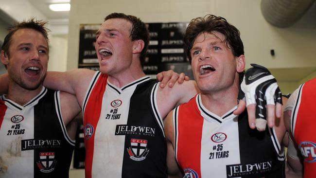 Brendon Goddard and Robert Harvey are both back at St Kilda as coaches.