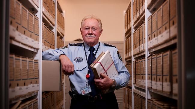 Senior Sergeant police officer Steve Horn will retire today. Picture: Sam Ruttyn