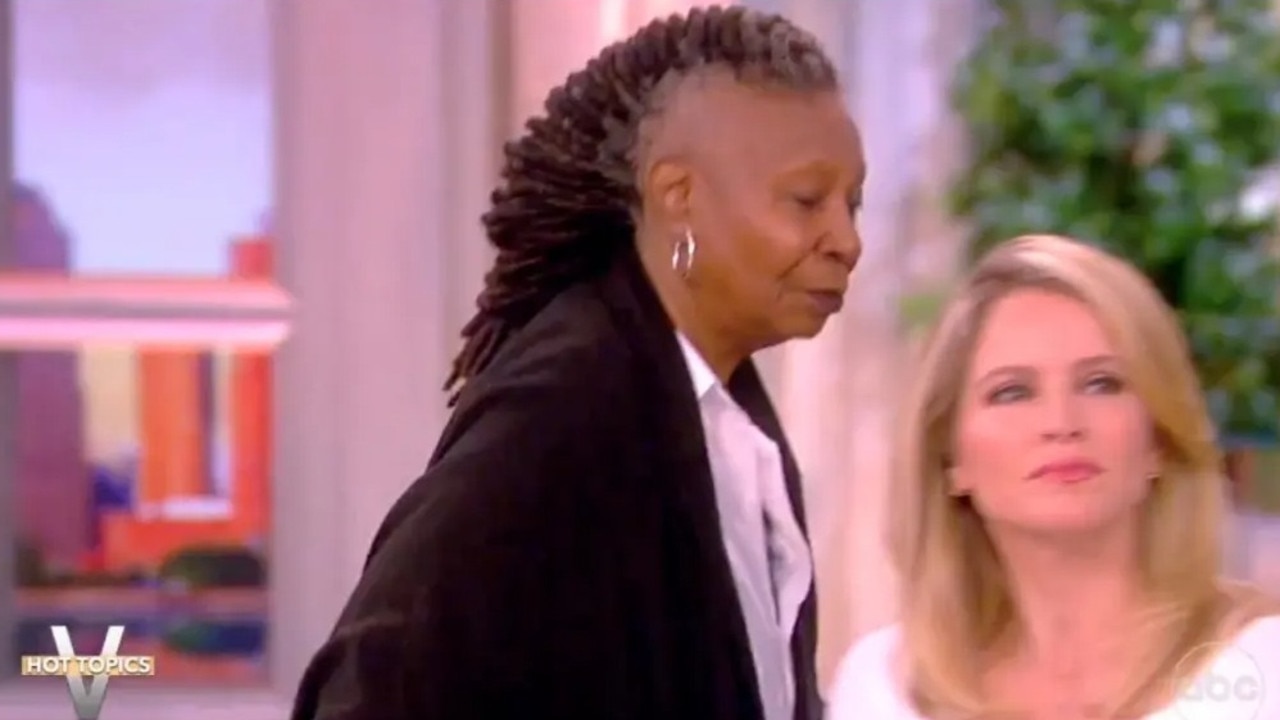 Whoopi rises from her seat.