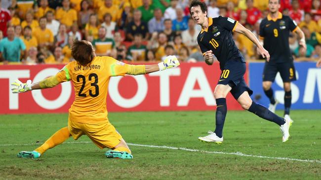 The Socceroos have talked down suggestions the Suncorp pitch was at blame for their loss.