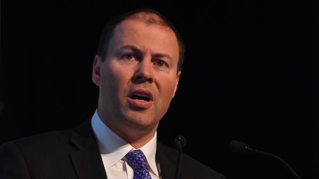 Federal Energy Minister Josh Frydenberg speaking at the Australian Financial Review National Energy Summit. Picture: Dean Lewins/AAP