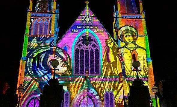 Photos of the Lights of Christmas display at the Rockhampton St Jospeh's Cathedral. Picture: Matthew Standing