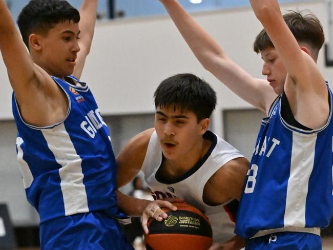 Edward Whitehouse in action for South Adelaide Panthers at the 2024 Basketball Australia Under-14 Club Championships. Picture: Basketball Australia/Peter Kakalias