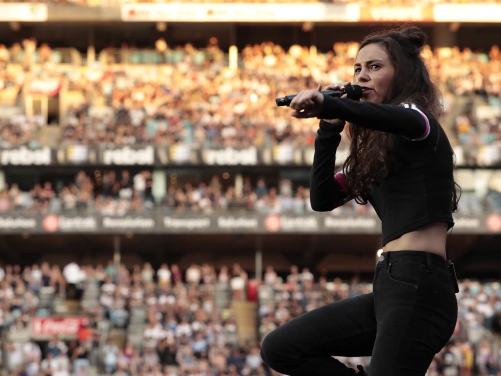 Amy Shark was close to tears at one stage. Picture: Getty Images