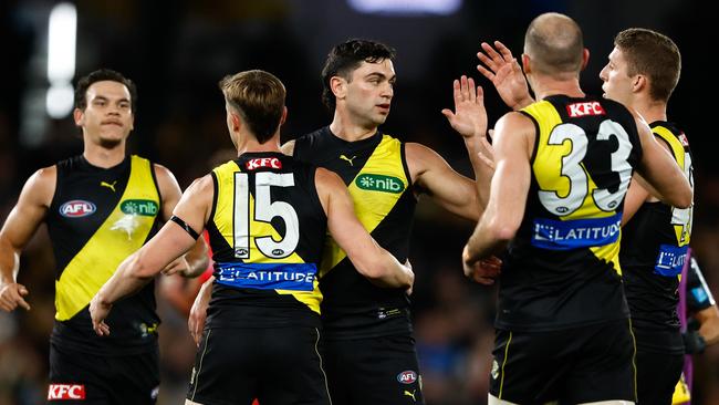 The Tigers are in trouble. (Photo by Dylan Burns/AFL Photos via Getty Images)