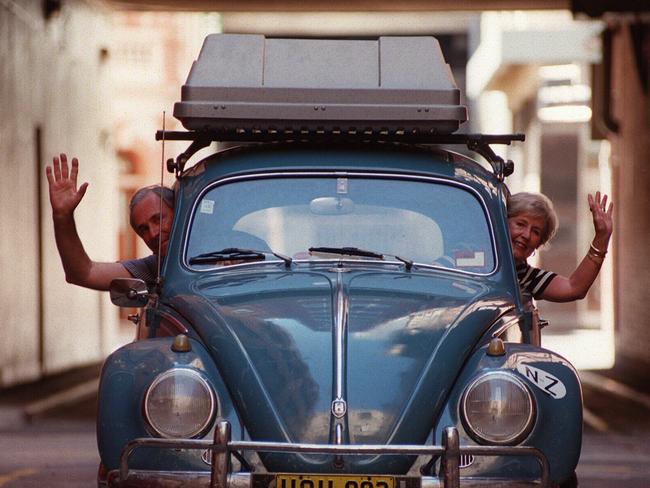 Ivan and Beth Hodge also drove their beloved car from Sydney to Perth.