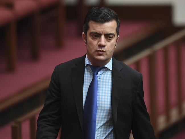 Labor Senator Sam Dastyari during the same-sex marriage debate in the Senate on Tuesday.