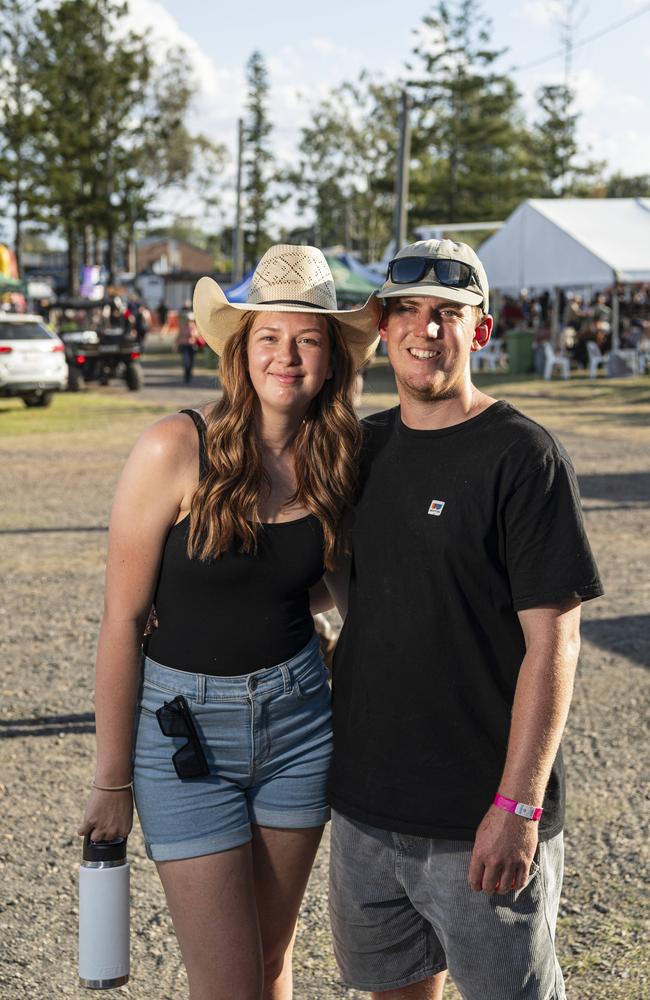 Caitlan Mack and Callum McPherson at Lights on the Hill Trucking Memorial at Gatton Showgrounds, Saturday, October 5, 2024. Picture: Kevin Farmer