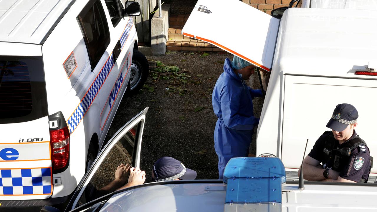 Police say a man is helping them with their inquiries after a woman was found dead at an Annerley unit. Picture: Steve Pohlner