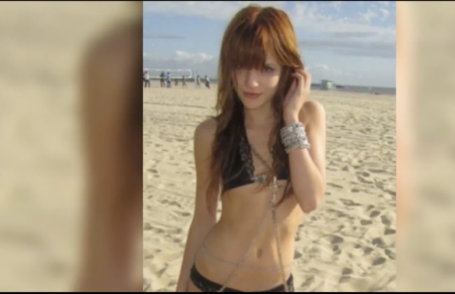 Bella Thorne said this photo, taken when she was 14, nearly got her fired from Disney Channel. Picture: Bella Thorne/Under The Influence