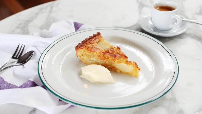 Almond and pear tart. Picture Rebecca Michael.