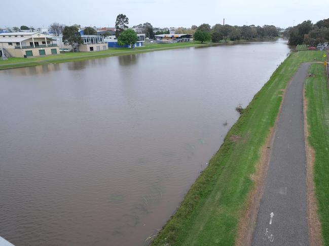 Pictures of the Barwon River on Wednesday. Picture: Mark Wilson