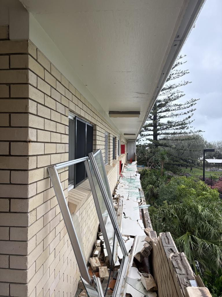 This was the sight residents were greeted with when they emerged from their apartments.