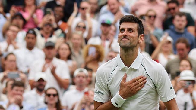 Novak Djokovic was able to play at the 2022 Wimbledon Championships. Photo: Adrian Dennis/AFP