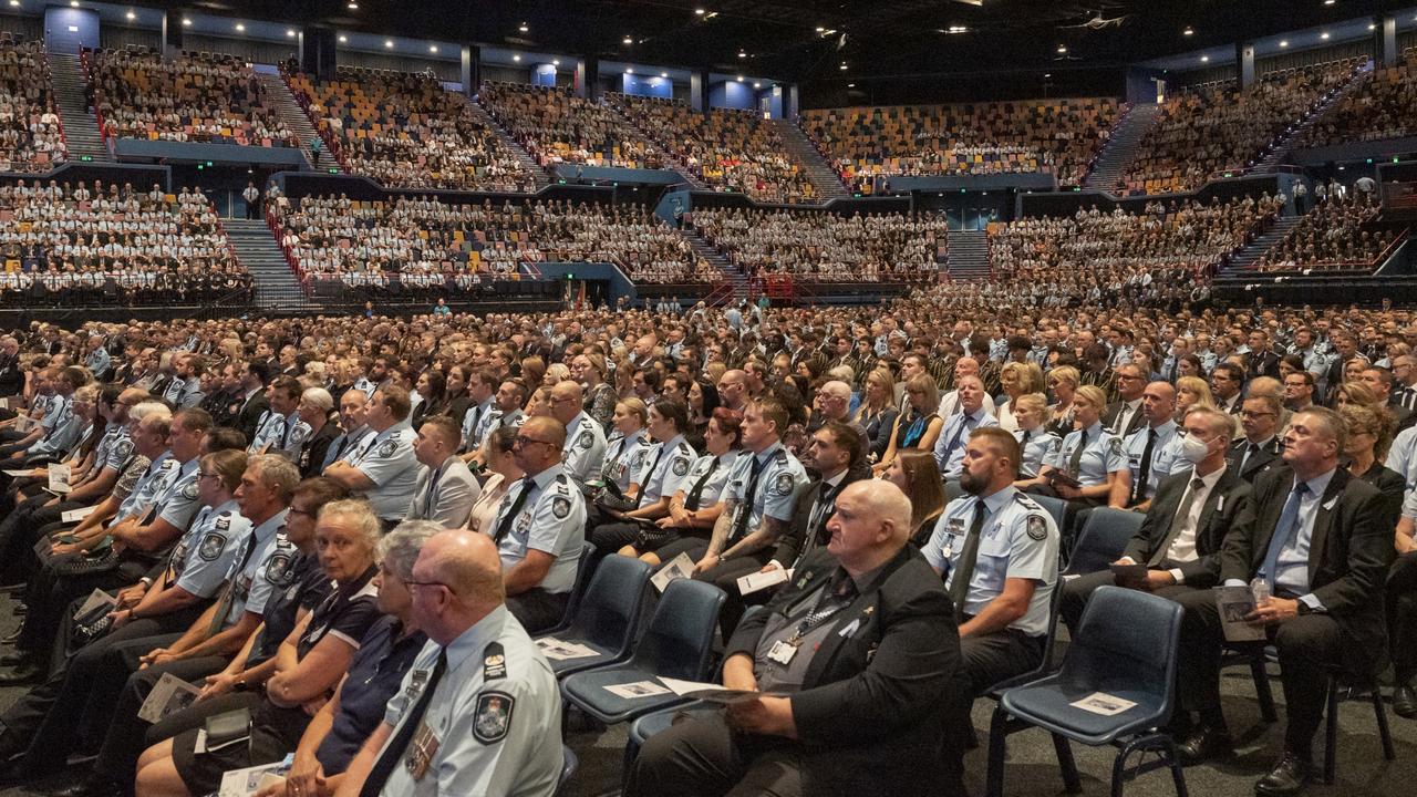 The Memorial Service for Constable Rachel McCrow and Constable Matthew Arnold. Source: Queensland Police Service.