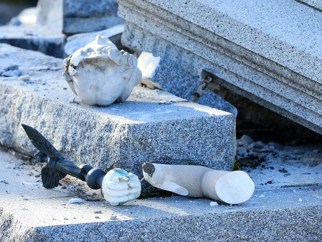 What is left of the war memorial. Picture: Mark Stewart