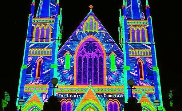 Photos of the Lights of Christmas display at the Rockhampton St Jospeh's Cathedral. Picture: Matthew Standing