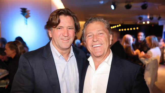 Des Hasler and Brett Frizelle at the Gold Coast Titans NRLW 2025 Season Launch at Isoletto The Star Gold Coast. Picture, Portia Large.