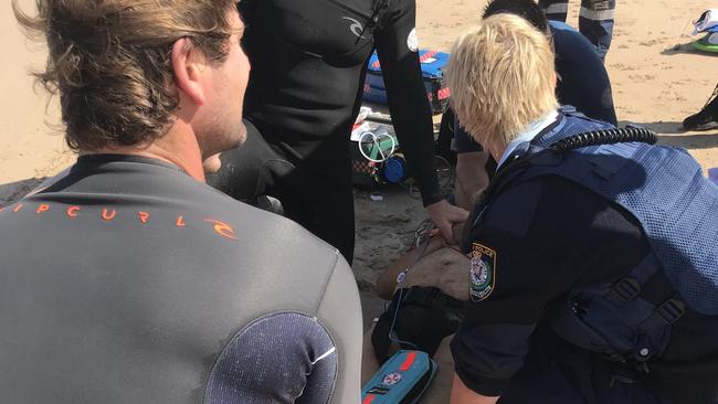 Local dog walkers have saved a drowning man at Greenhills Beach in North Cronulla. Picture: Supplied