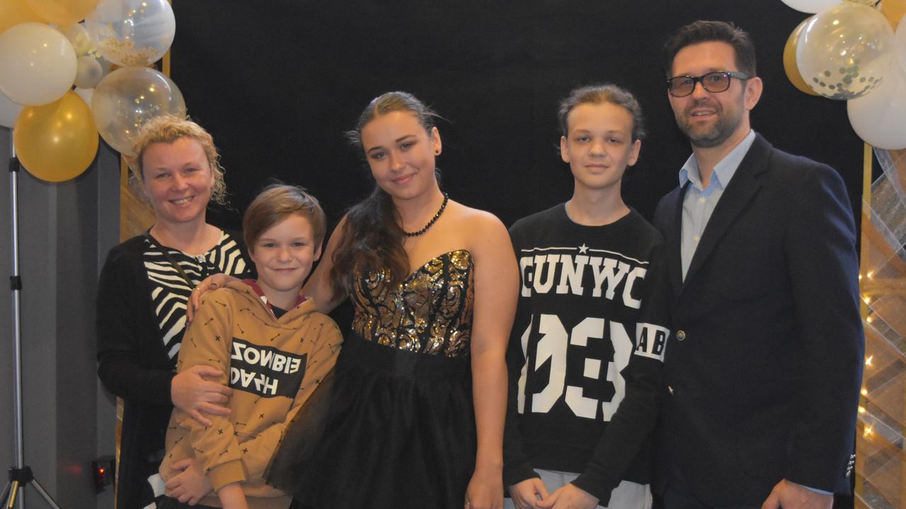 Karolina Pytlak and her family at the 2022 Kawana Waters State College formal. Picture: Sam Turner