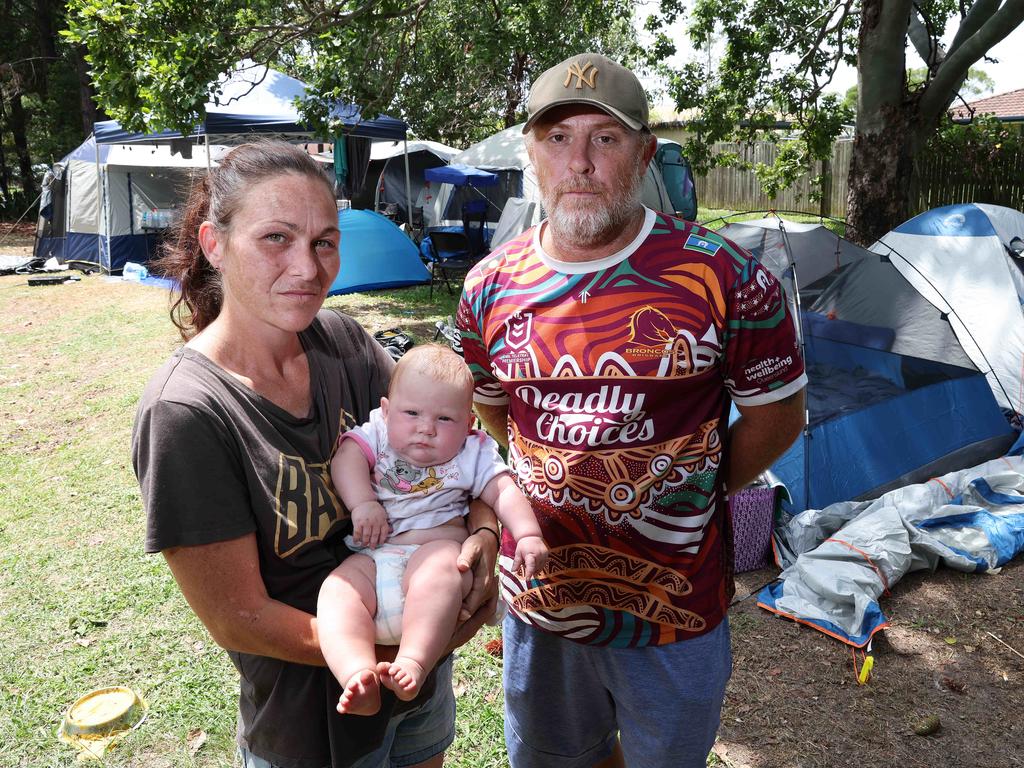 Rochelle Sneddon and David Stephenson with daughter Paisley-May, six months. Picture: Liam Kidston