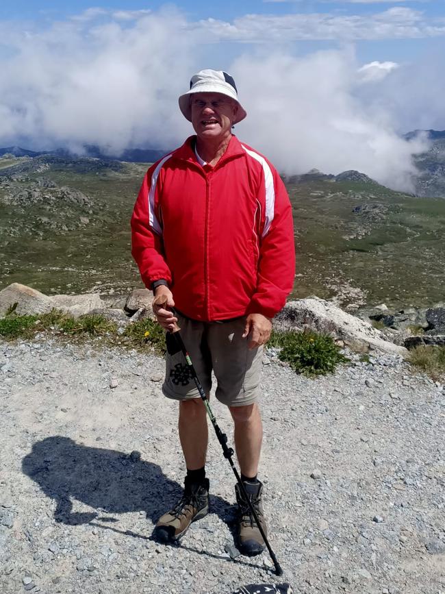 Mr Holmes at the Mt Kosciuszko summit in February this year.