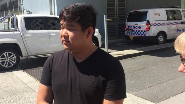 Jian Zhang, charged with animal cruelty, outside Southport Court. Photo: Nic McElroy