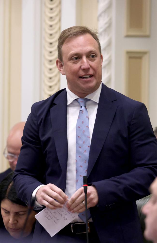 Deputy Premier Steven Miles in state parliament. Picture: Steve Pohlner