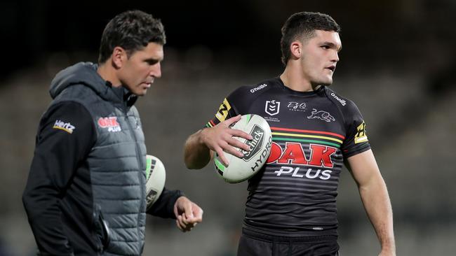 Trent Barrett has helped Nathan Cleary take his game to the next level at Penrith. Picture: Getty Images