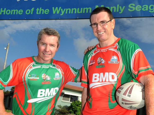 Ben Ikin (R) and Paul Green (L) at Wynnum Manly Seagulls.