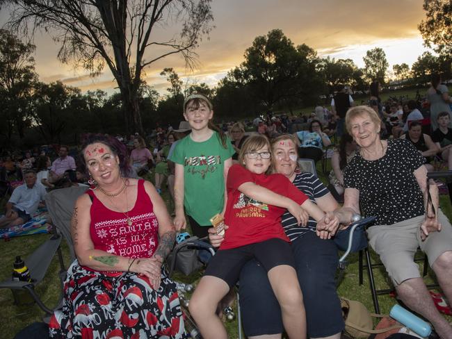 Kylie Egan, Kirrily Parfrey, Patricia Parfray, Ruby Egan, Aleeia Parfray &amp; Mya Parfray Mildura Christmas Carols 2024. Picture: Noel Fisher