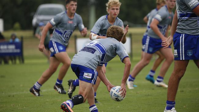 Bodhi Kennedy in action for the North Coast Bulldogs against the Macarthur Wests Tigers during round two of the Andrew Johns Cup at Kirkham Oval, Camden, 10 February 2024. Picture: Warren Gannon Photography.