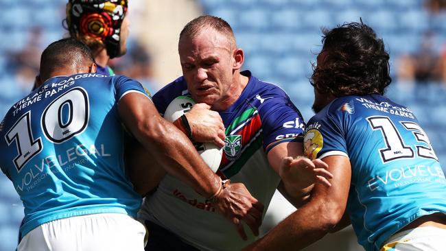 Matt Lodge will spearhead the Warriors’ pack against his former club, the Broncos, this weekend. Picture: NRL Photos