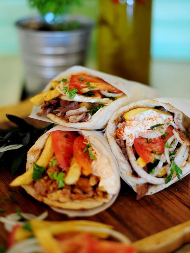 Souvlaki from Kalimera Souvlaki in Oakleigh. Picture: Sylvia Gabriel