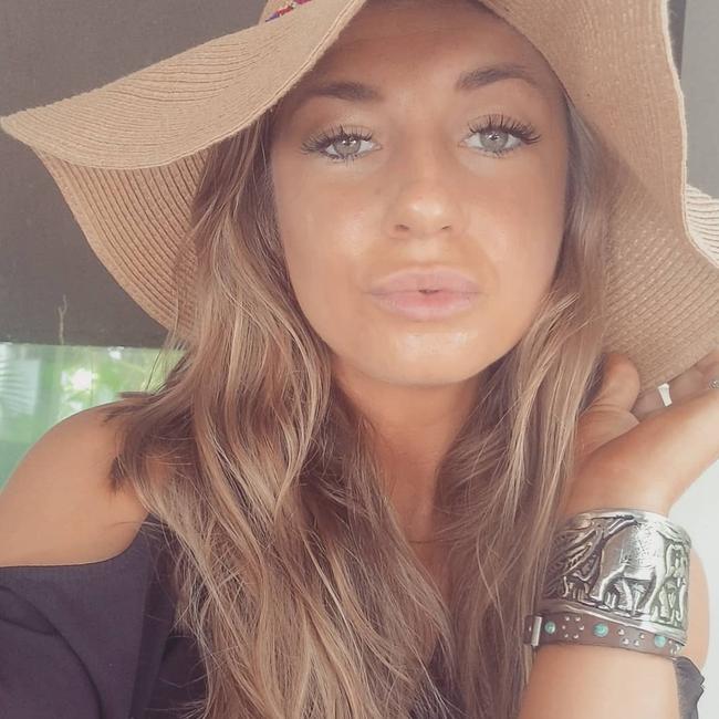 Oak Schuetz says Sam Burgess has turned his back on her since their ‘liaison’ became public. Picture: Instagram