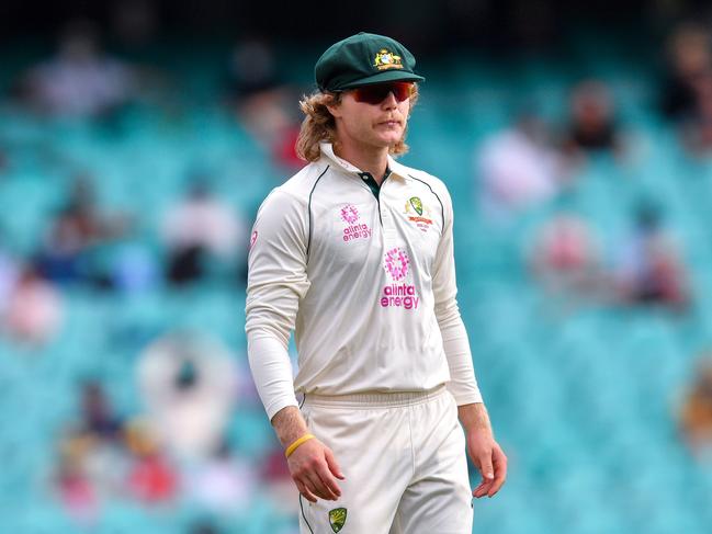 Will Pucovski in his only Test for Australia, in January 2021. Picture: Saeed KHAN / AFP