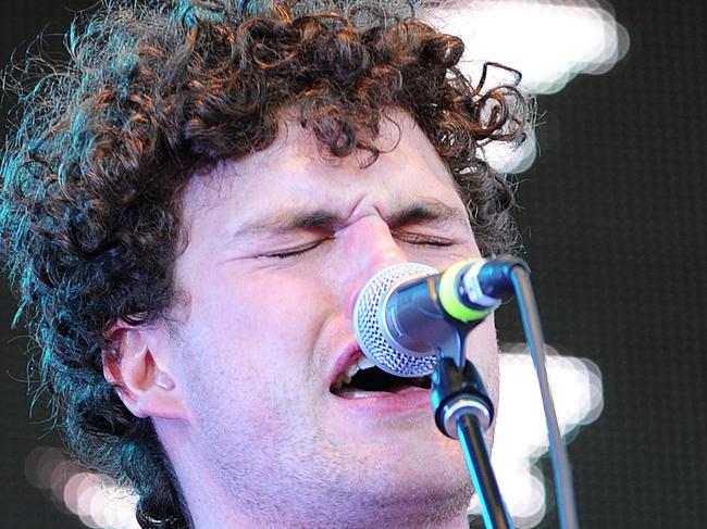 Groovin the Moo 2014 at Murray Stadium Townsville. Lead singer of Vance Joy James Keogh. Picture: Shae Beplate.