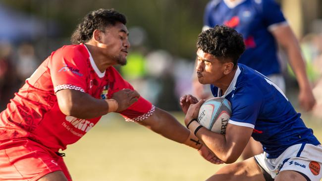 Tonga and Samoa players in the 17s.