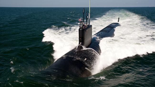 While Australia could buy off-the-shelf vessels such as the Virginia-class attack submarine USS California (SSN 781), Admiral Sam Paparo said it was critical the nation built its own. Picture: US Navy/Chris Oxley