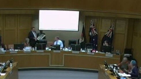 Inner West councillors removed a picture of the Queen at Tuesday’s meeting.