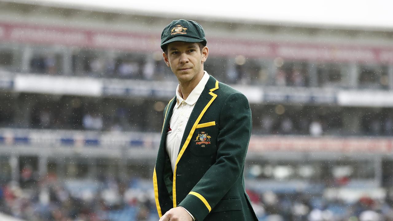 LEEDS, ENGLAND – AUGUST 22: Tim Paine of Australia walks back from the coin toss during Day One of the 3rd Specsavers Ashes Test match between England and Australia at Headingley on August 22, 2019 in Leeds, England. (Photo by Ryan Pierse/Getty Images)